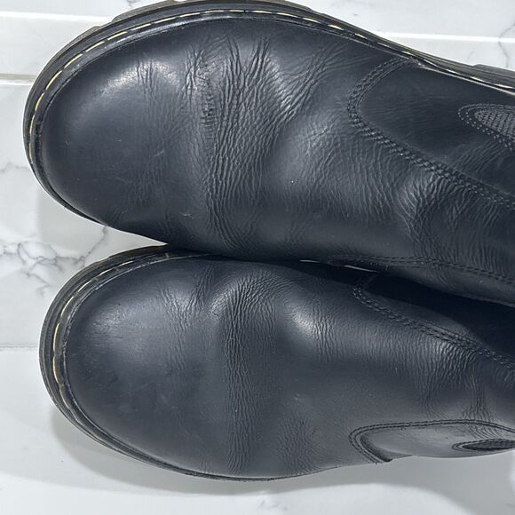Dr Martens Embury Boots Mens 7 Womens 8 Black Leather Chelsea Distressed Punk main image 7